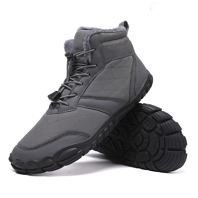High-top Women's Hiking Shoes Plush Cotton Shoes Men's Winter Warm Snow Boots Trekking Camping Casual Shoes
