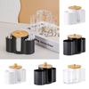Dustproof Powder Puff Storage Box 3-in-1 Design Cotton Swab Box Cotton Round Pad Holder  Home Use