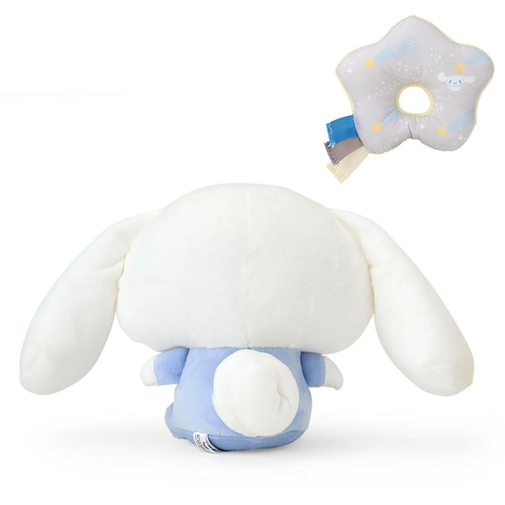 Sanrio Baby Washable Plush Toy Cute Stuffed Animal with 649988 Set, Cinnamoroll, Rattle, Washable,