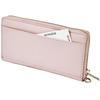 Women' Leather Wallet with Wings Pink Wrist Strap