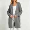 Women's V-Neck Long Sleeve Knit Cardigan Loose Fit Casual Outerwear for Everyday Wear