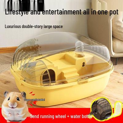 Cage de luxe en acrylique pour hamster: Villa d'élevage spacieuse et transparente pour hamsters dorés