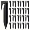 50Pcs Black Plastic Wire Ground Spikes Lawn Mower Lawn Cable Signal Line Spikes for Outdoor Garden Boundary Line Marking Grassland Camping Tent