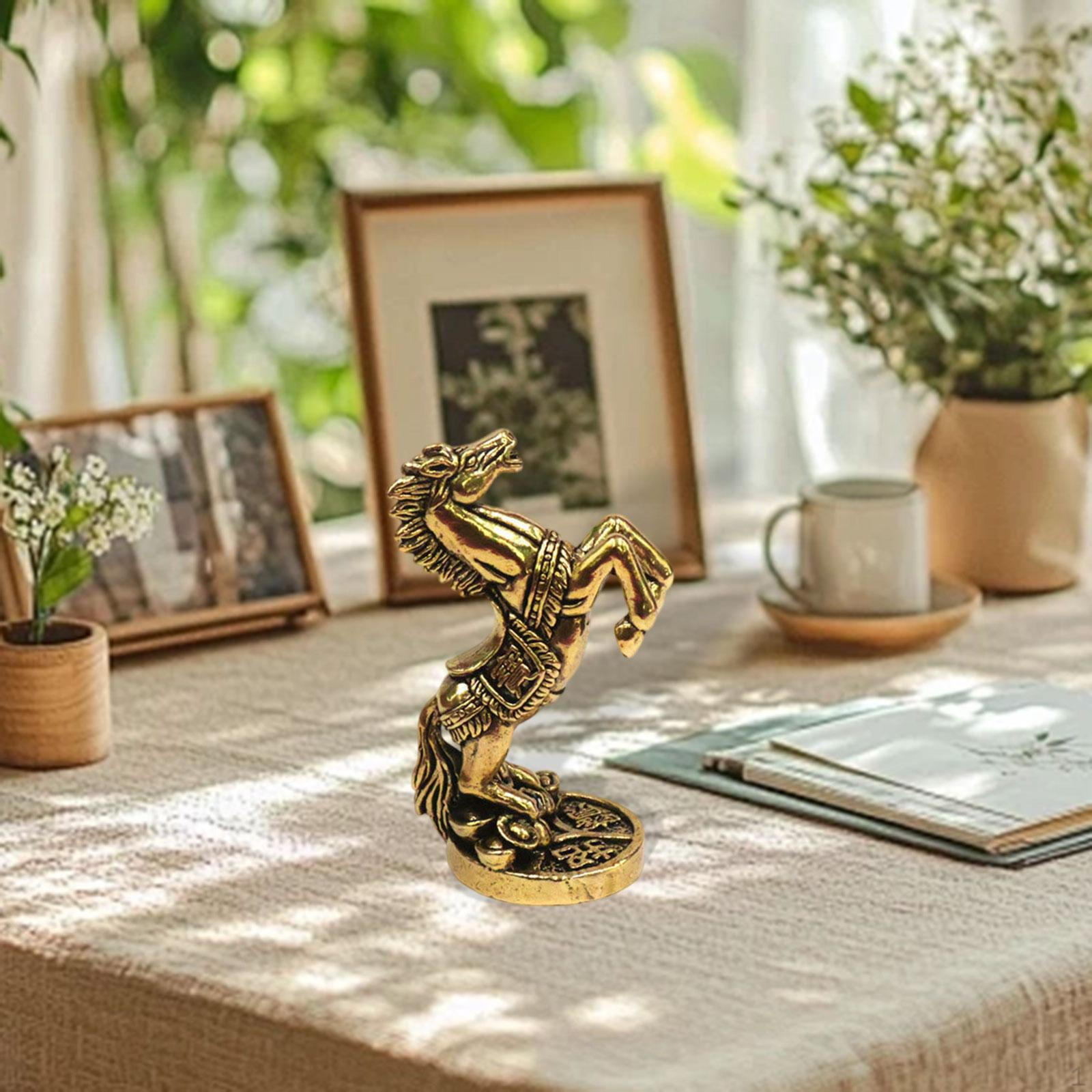 

Статуэтка Золотой Лошади Скульптура Животного Фигурка Китайский Год Украшения Style B