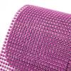 9m 24 Rows Electroplating Plastic Artificial Rhinestone Ribbon Mesh Wedding Clothing