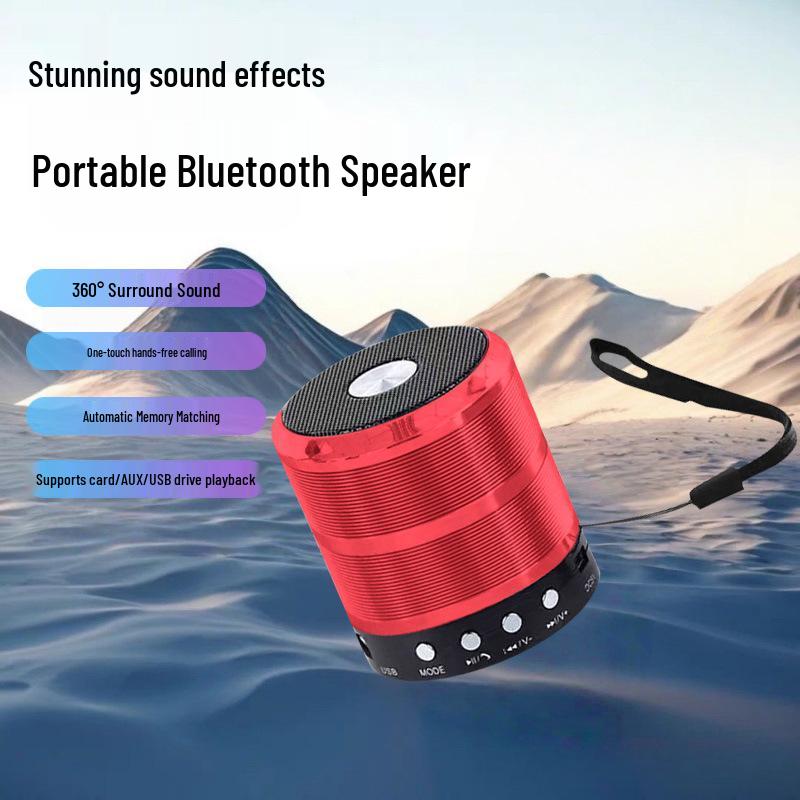 

WS-887 Portable Bluetooth Speaker - High-Quality Sound, Hands-Free Calls, Memory Matching
