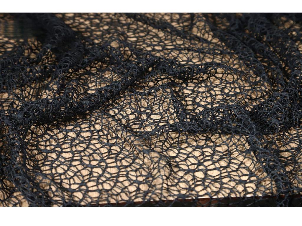 Irregular Large Mesh Crochet Texture Decorative Fabric