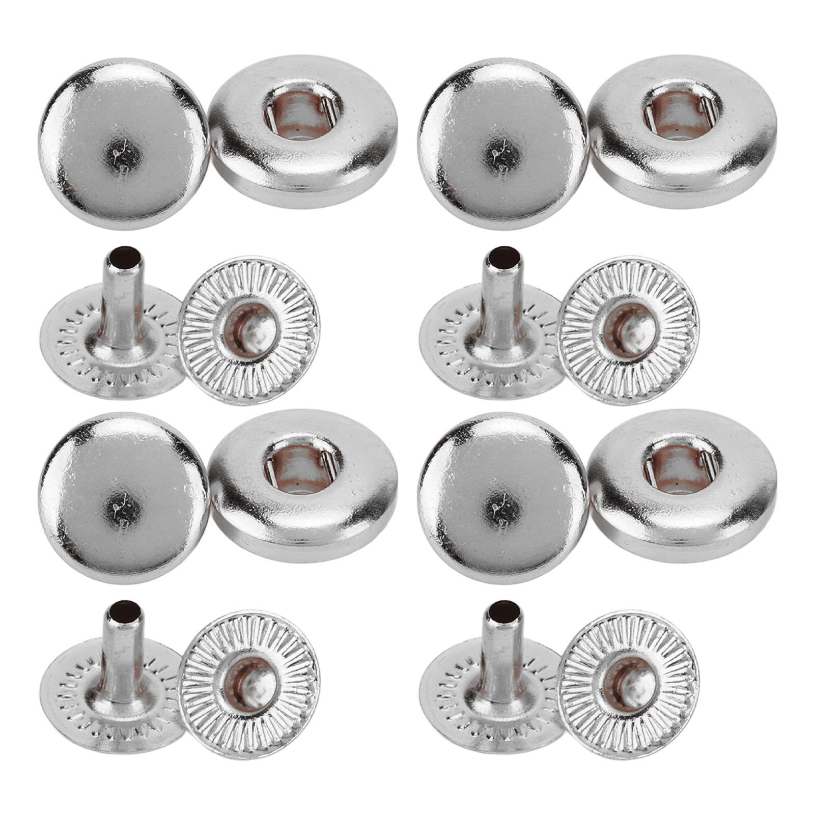 

200 Set Snap Fasteners Kit 8mm Strong Copper Exquisite Luster Widely Used Leather Snaps for Clothes Bags Leather