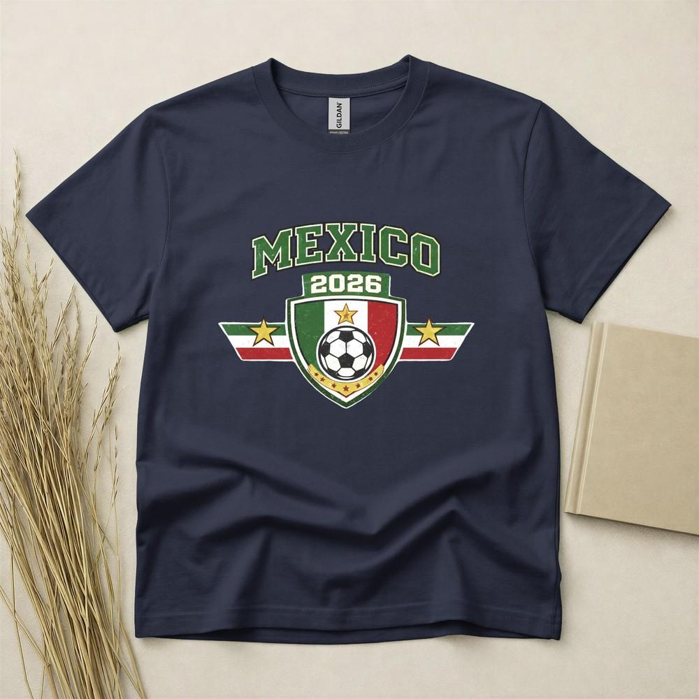 Mexico 2026 Football Fan T Shirt Soccer Supporters Gildan Cotton Family Top