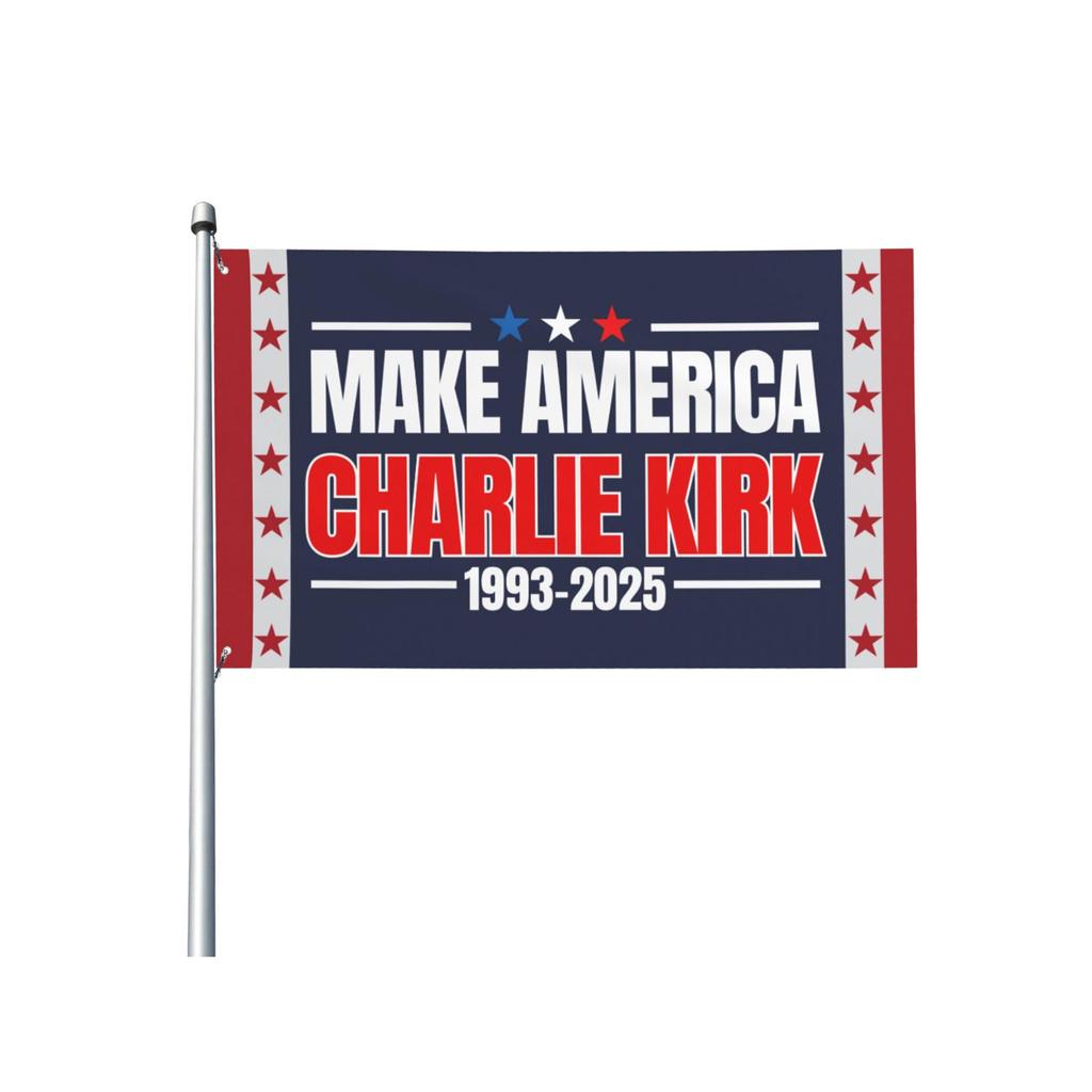 Make Flag Sign We Are All Charlie Kirk Now Flag Banner For Yard Room Decor No Flagpole