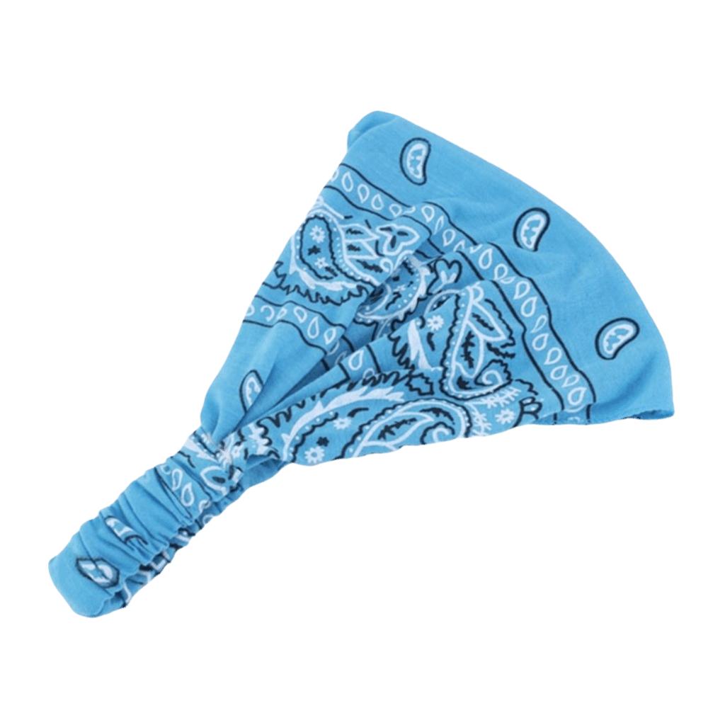Elastic Turban Head Wrap Cotton Hair Scarf Multi-Functional Paisley Print Headband Women