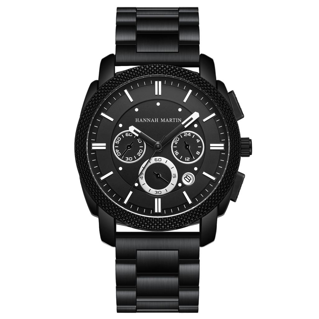 New Fashion Multifunctional Chronograph Waterproof Quartz Watch Three Eyes Sports Watch Calendar Watch