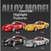 1/24 Maßstab Ferrari 250-GTO Legierungsauto Modell Simulation Ton und Licht Retro Sportwagen Spielzeugauto Sammlerstück Geschenk Ornament