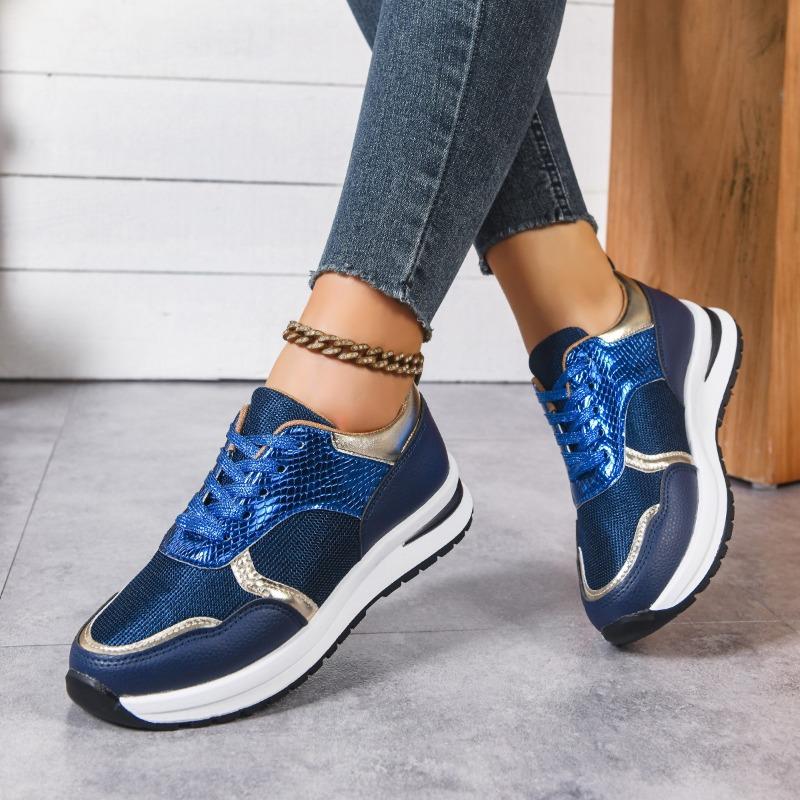 New Style Casual Lace-up Sports Single Shoes with Low-cut and Thick Soles for Women