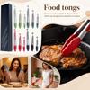 Stainless Silicone Food Tongs, Non- Heat Kitchen Tongs for Grilling Cooking Serving