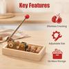 Nut Crackers for All Nuts, Heavy Duty Walnut Cracker with Wooden Base Adjustable Nut Tongs Manual Pecan Cracker for All Nuts Cracker Tool
