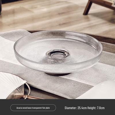 New Chinese Style High-Footed Glass Fruit Plate