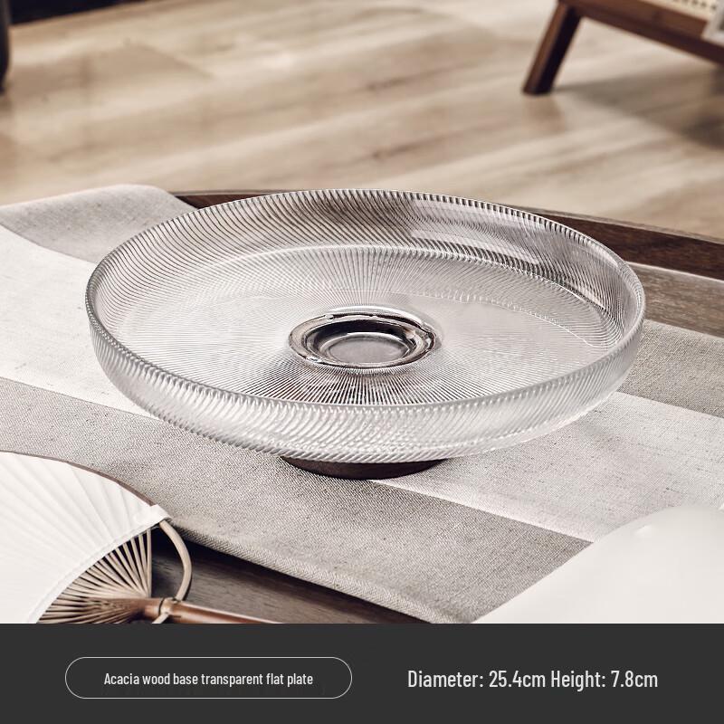 New Chinese Style High-Foot Glass Fruit Plate
