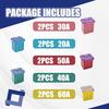 10PCS Jcase Fuse Kit, Box Shaped Micro Cartridge Fuses Kit, Compatible with Toyota Chevy Ford Nissan (20A/30A/40A/50A/60A, Low)