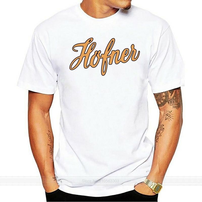 

Men tshirt Short sleeve Vintage Hofner Orange Unisex T Shirt O neck Women tshirt fashion tshirt men cotton brand teeshirt 4XL