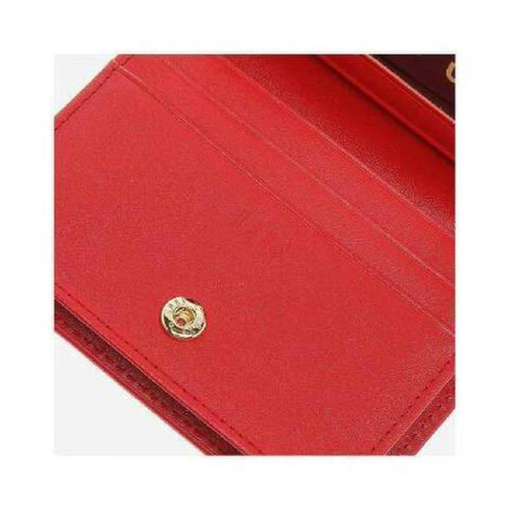 Daks Red Cutting Logo Card Wallet Dcwa2e002r2