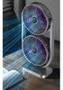 USB Rechargeable Dual-Head Silent Desktop Fan for Home and Office