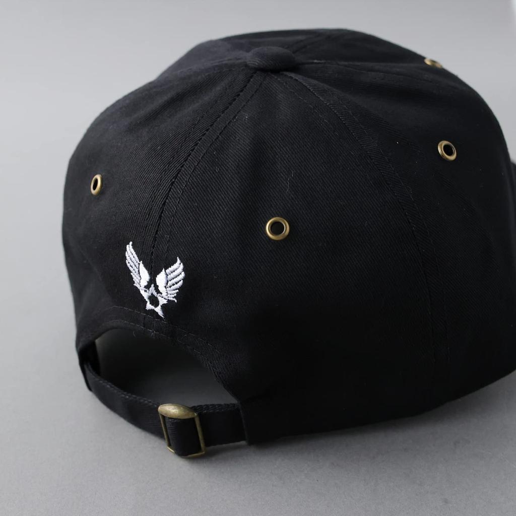 AVIREX Men's Military Tag 6-Panel Baseball Cap, Black