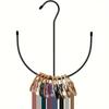 Heavy Duty Belt Hanger U Shaped Iron Hook for Ties Scarves Hats Bags Space Saving Anti Drop Closet Organizer Storage Wardrobe