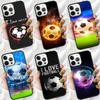 Fire Football Soccer Ball Phone Case For iPhone 17 Air 16 15 14 Plus 12 13 Pro Max Soft Bumper Shell Cover Coque
