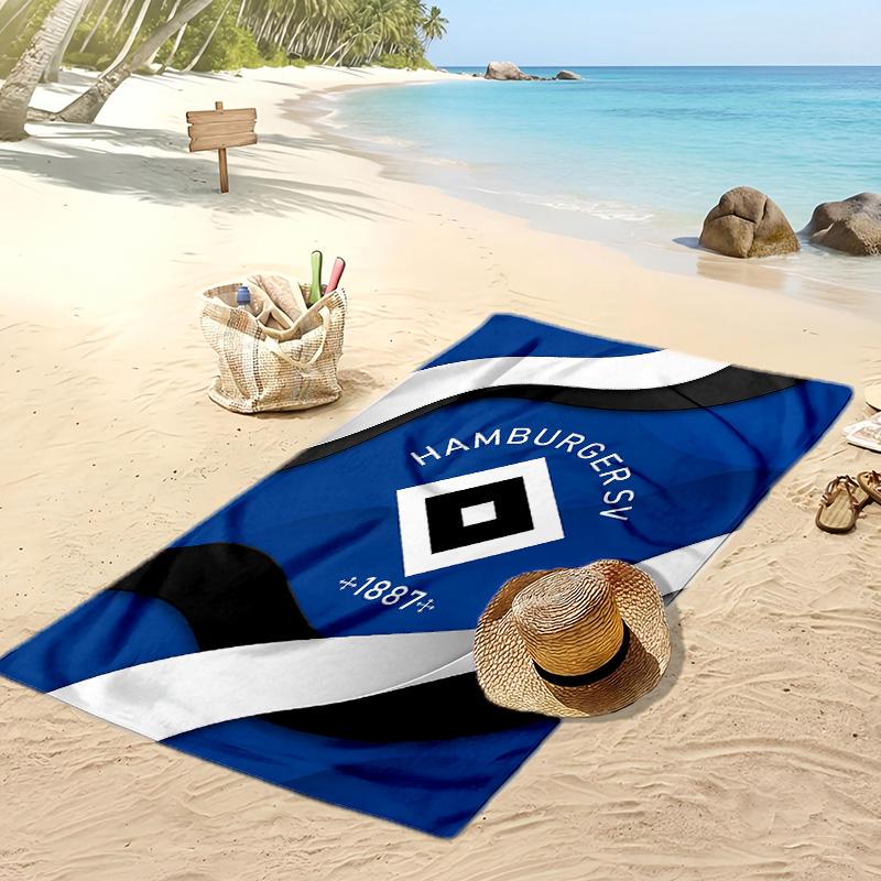 Hamburger SV Football Print Beach Towel, Large Soft Quick Dry Towel for Beach Camping Swimming