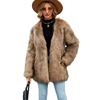Casual short collar women's imitation fur jacket top made of fur