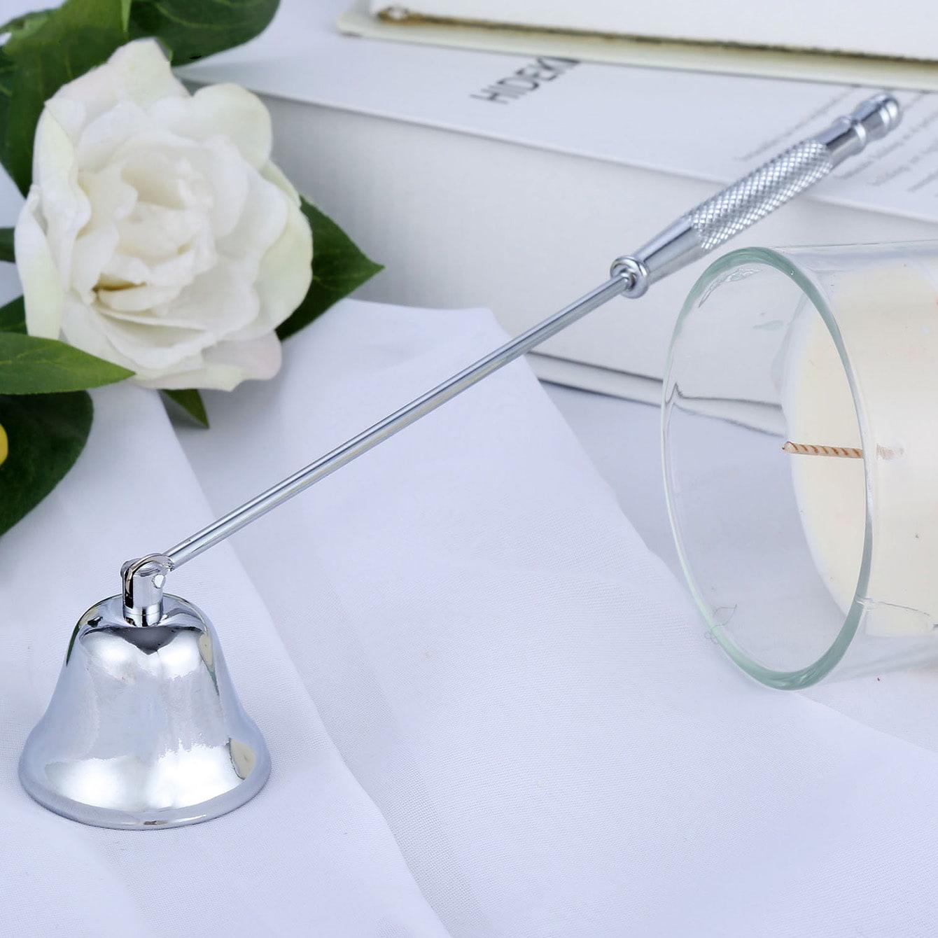 

1PC bell-shaped candle extinguisher серебряный