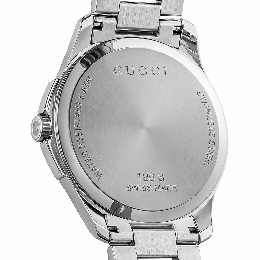 Coral Red Stainless Sapphire Swiss Brand Silver [GUCCI] G-Timeless Watch, Dial, Steel, Crystal, Quartz, 40mm, Made, Watch, YA126370, Men's, [Used]