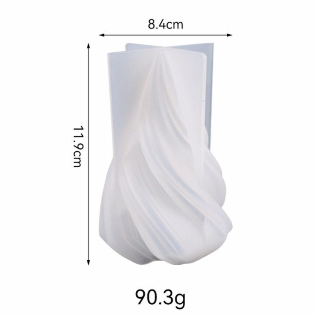 New Silicone Scented Candle Mold Craft Making Abstract Art Taper Candle Mould Swirl Design Plaster Resin Mold Home Decor
