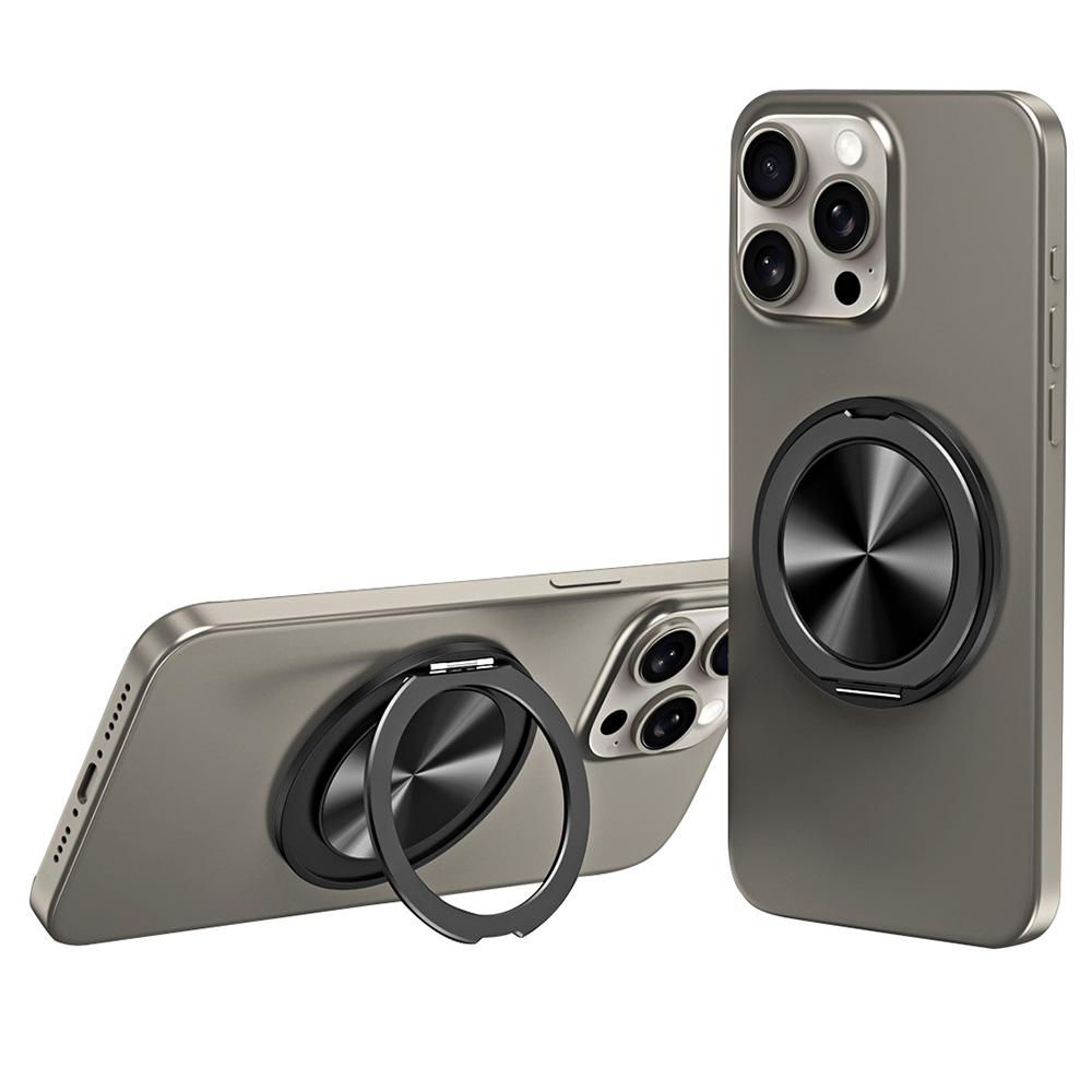 

Cell Phone Ultra Thin Kickstand Folding Phone Back Stand Aluminum Alloy Phone Holder Black