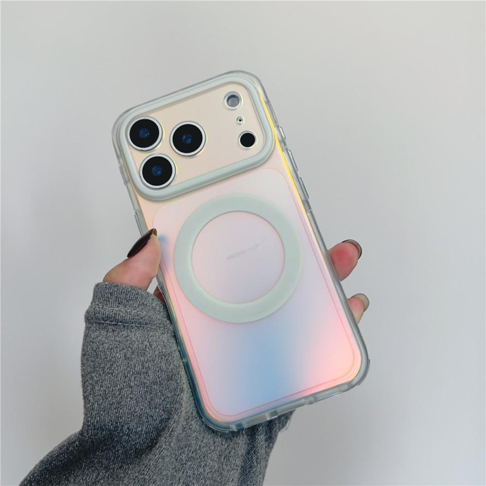 INS Style Magnetic Transparent Phone Case for Apple iPhone 17 Pro Max/16/15P