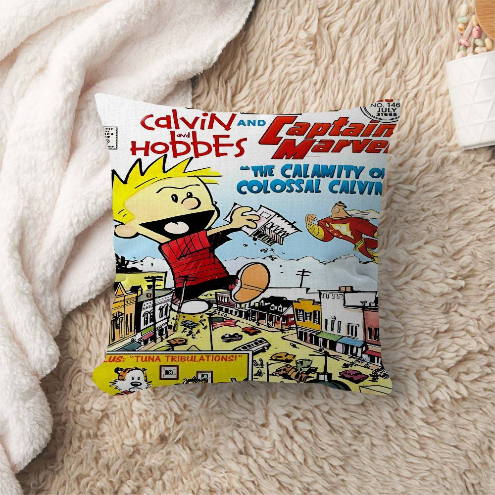 

CCalvin And HHobbes Personalized Pillow Dust Cover Bedroom Kids Party Decoration Pillowcase Birthday Children Gift 30x30 cm