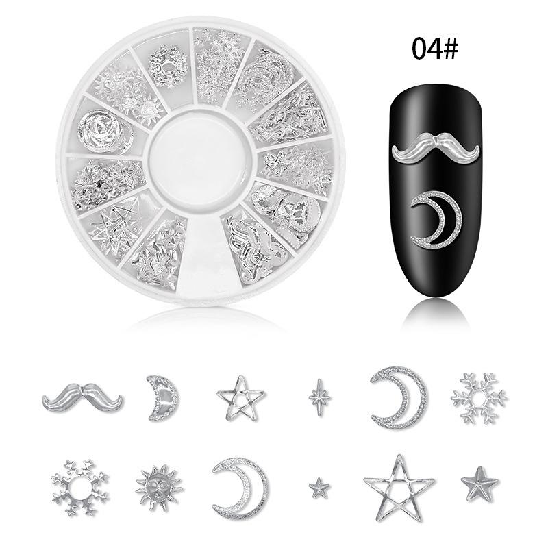 6 Box Nail Art Rivet Jewelry Xingyue Metal Alloy Nail Decoration Rivet Hollow Alloy Box Nail Decoration