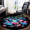 1pc Mushroom Fantasy Office Round Area Rug, Under Office Chairs Bedroom Living Room Home Decor, Room Deco, Available in Various Sizes 195
