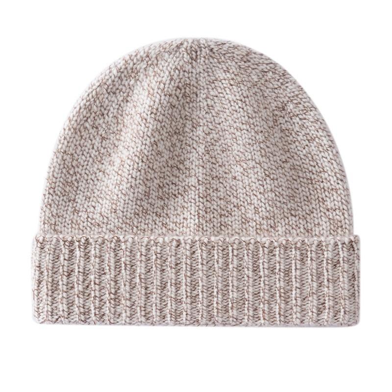 Womens 100% Pure Cashmere Beanie Oversized Warm Knit Hat Winter
