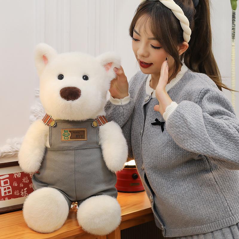 Straps West Highland Cute Puppy Doll Plush Toy Dog Girl Muppet Doll Children's Birthday Gift