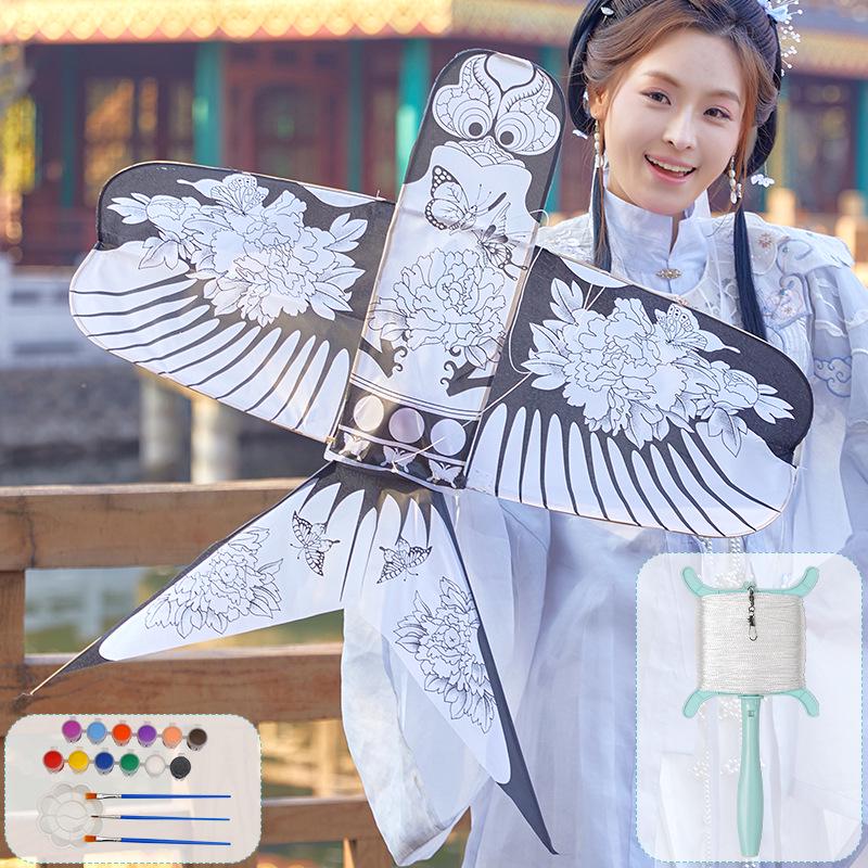 Retro 3D Bamboo Skewer Kite DIY Kit for Kids & Adults