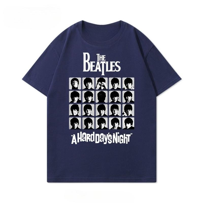 The Beatles Short-sleeved T-shirt, Beatles Rock Album, Retro Men and Women, Summer Casual and Trendy Cotton