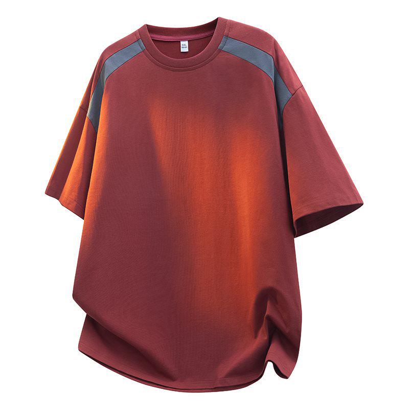 Gray Men's Short-Sleeve Loose Top - Trendy Spring/Summer 2026 Fashion