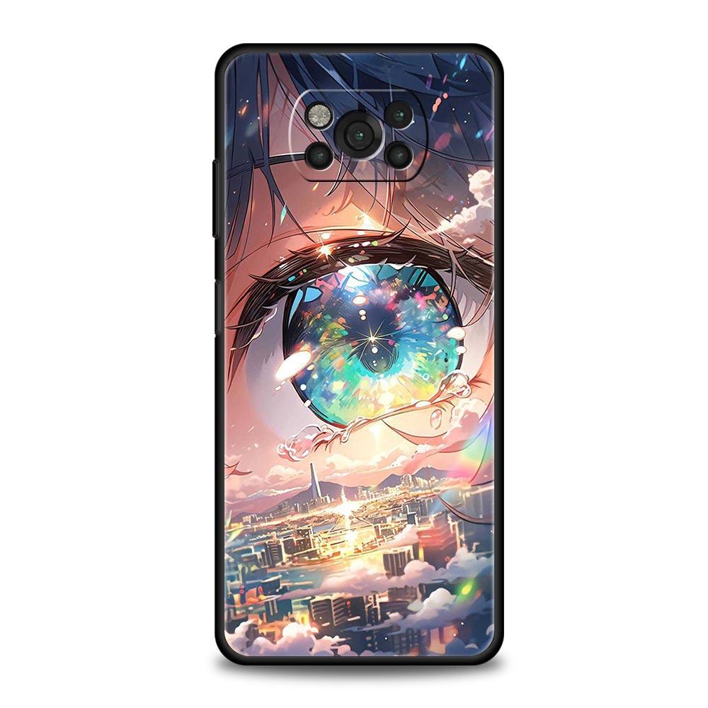 Cartoon Cute eyes art Phone Case For For Xiaomi Poco X6 X5 Pro X4 X3 NFC F5 Pro F4 F3 GT M5 M4 Pro 5G M3 C51 C50 C55 Soft Cover