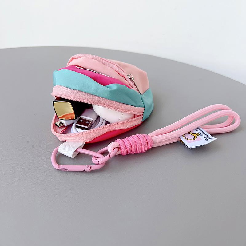 Creative Casual Mini Coin Purse Pendant Portable Colorful Coin Purse Keychain Backpack Hanging Decoration Accessories Gifts
