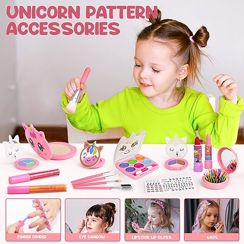 Makeup Set for Girls, Toy Makeup Set for Kids, Elementary School Students, Makeup Set for Girls Ages 6, 7, 8, 9, 10, 11, 12, and 13, Birthday Gift, Cr