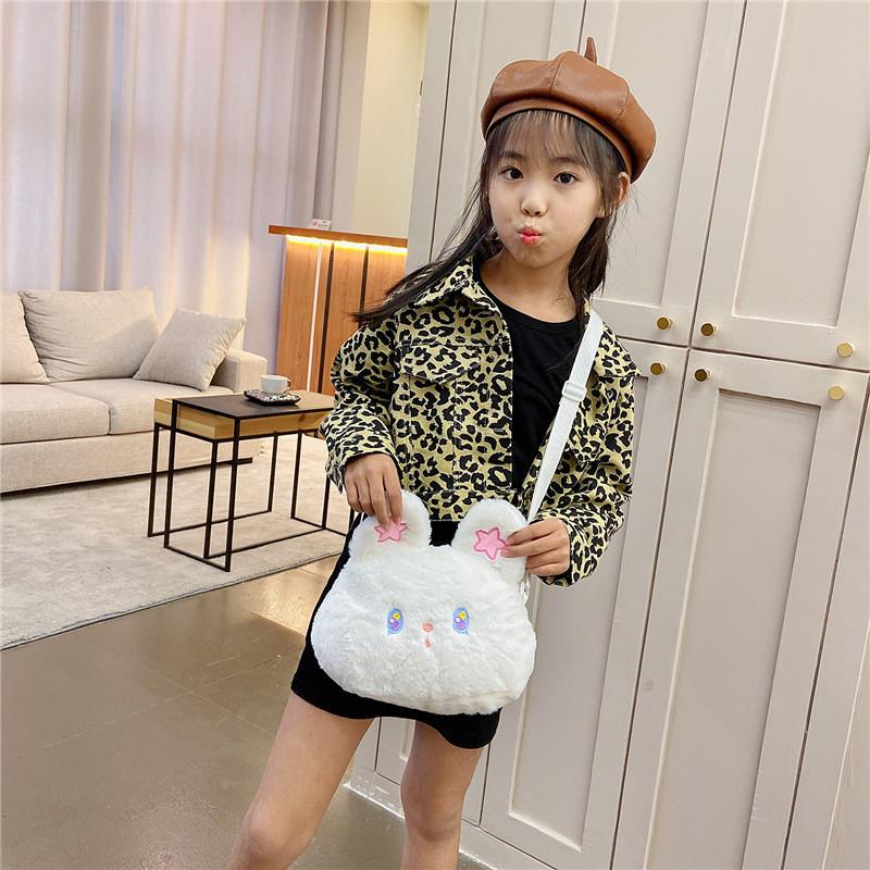 Adorable Kids Plush Cat Crossbody Bag Breathable And Durable Polyester Material