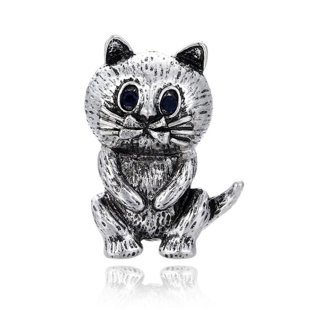 SKEDS Luxury Crystal Animal Rabbit Dog Brooches For Women Men Enamel Fashion Accessories Women's Men's Buckle Badges Brooch Pin