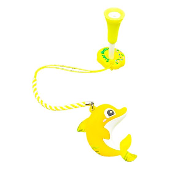 Big Head Golf Tee And Anti Lost Golf Tee Hanger Set Plastic Cartoon Dolphin Golf Tee Ring with Strap for Men Women Golf Enthusiasts